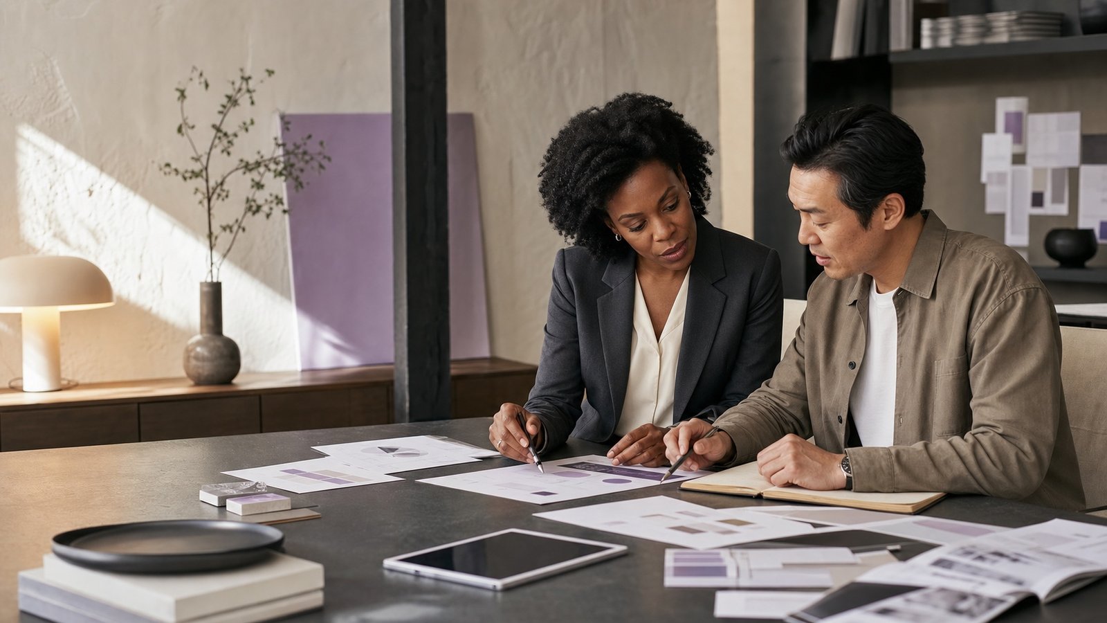 Brand strategy consultants developing a visual identity and growth direction